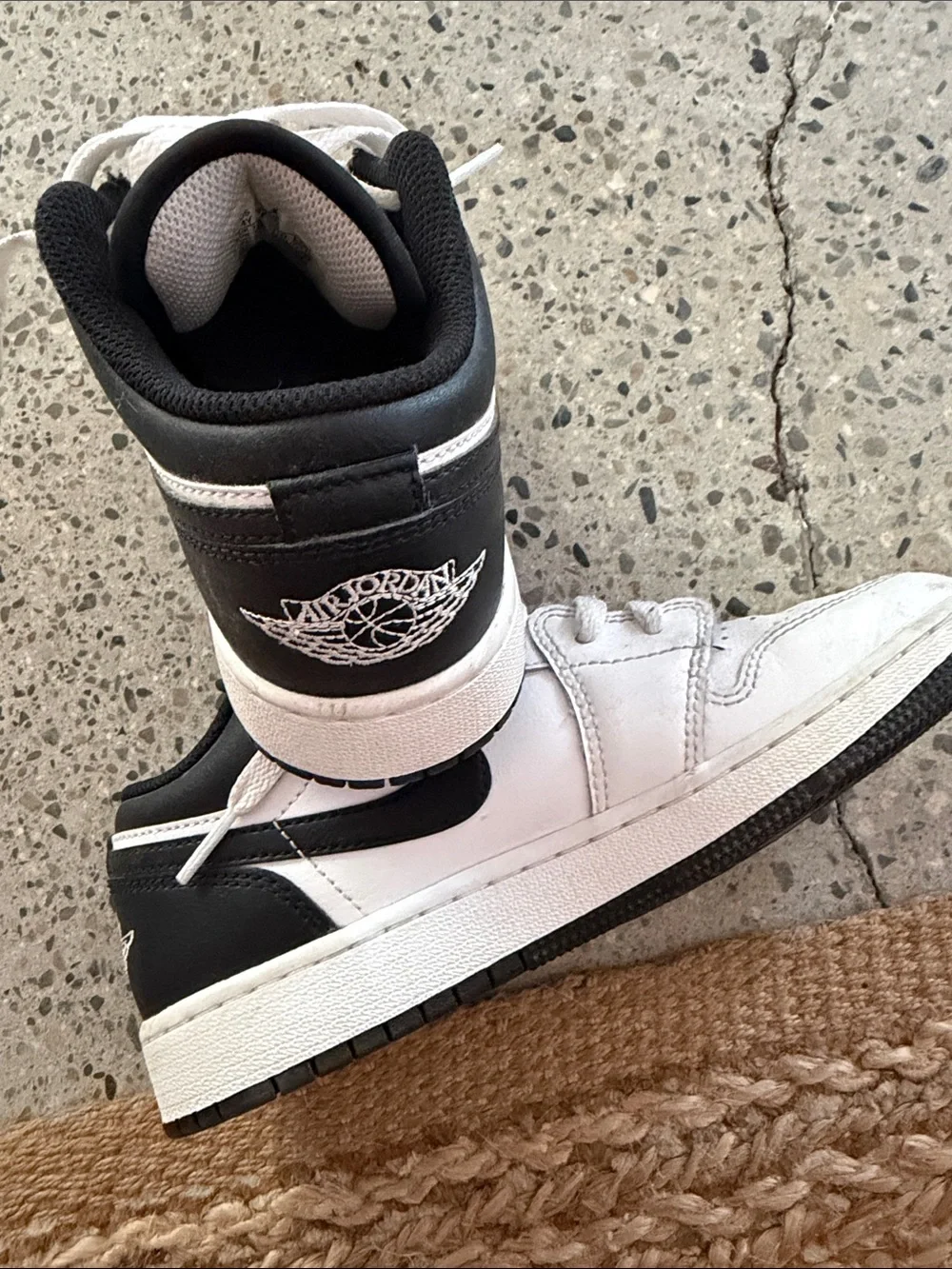 Nike Jordans size 4y Kids White and Black